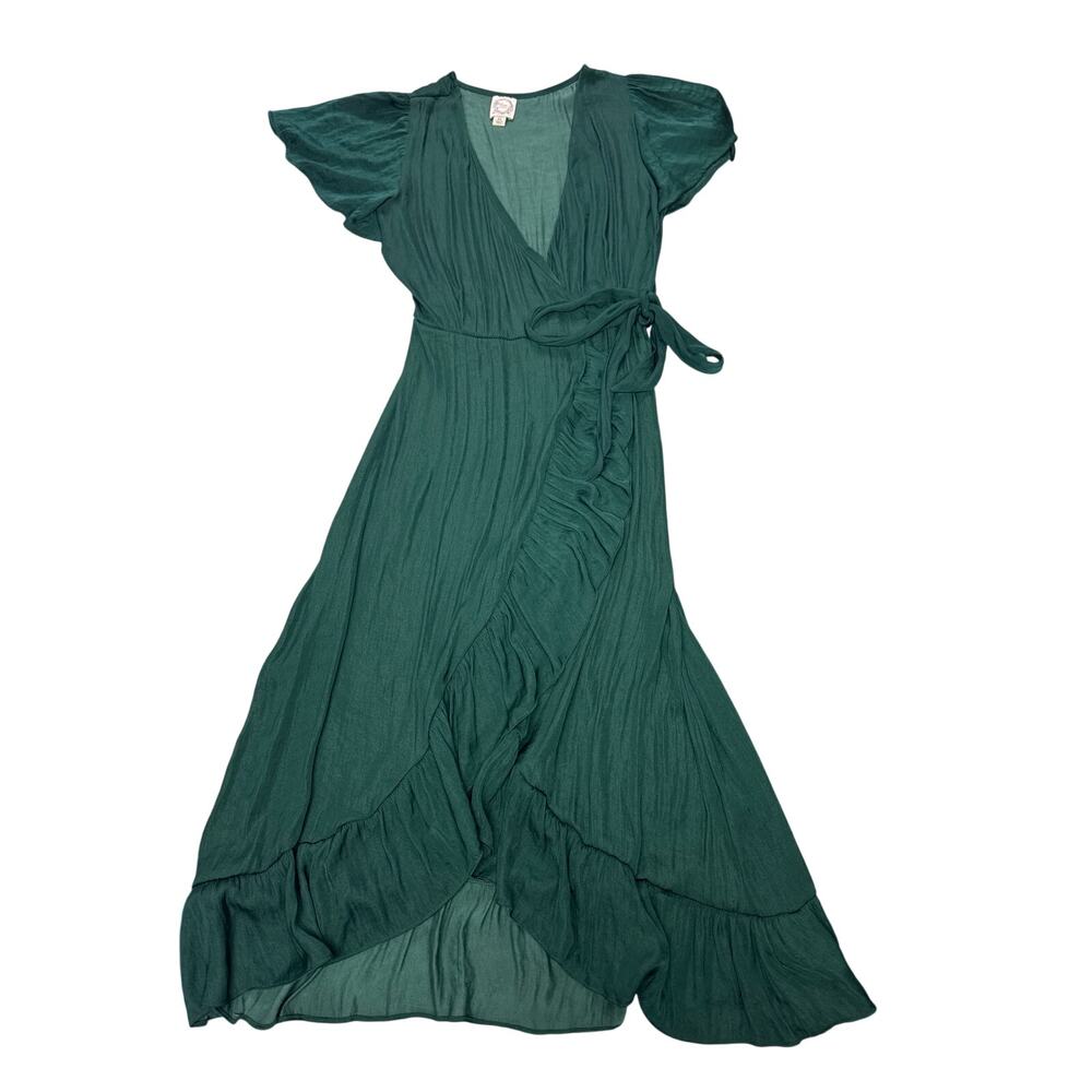 Blue Rain Green Slip Dress